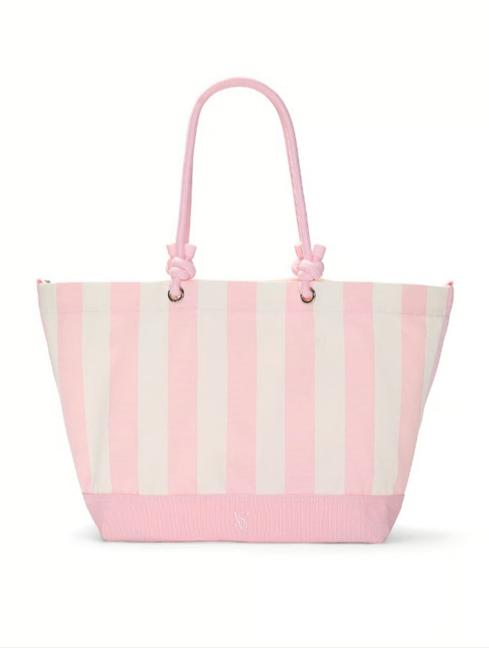 Victoria's Secret Signature Heritage Stripe Rope Handle Tote Bag NWT